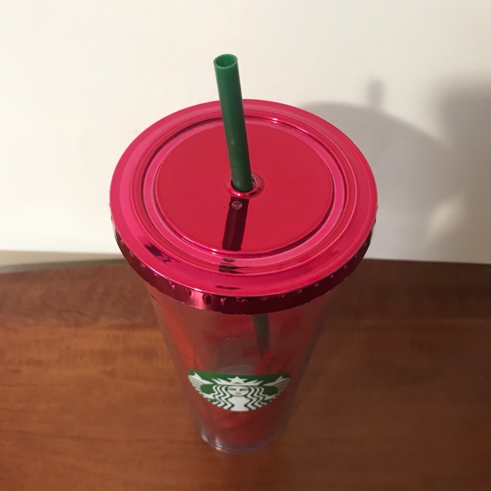 Starbucks 24 oz Tumbler Hot Pink Metallic Lid - Picture 4 of 5